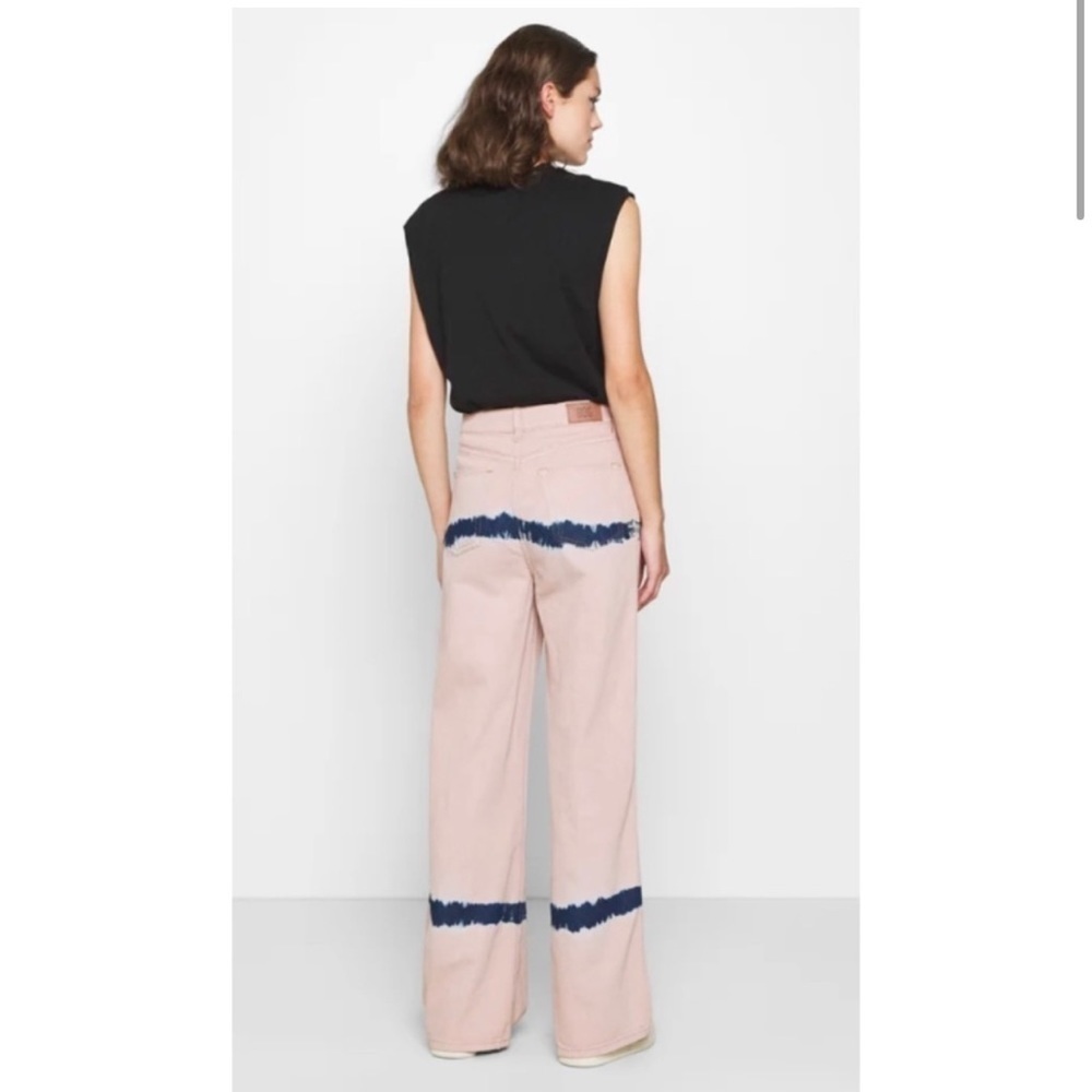 Urban Outfitters BDG Pink Tie-Dye Puddle Jeans High Rise Slouchy Women's Size 32 - Picture 2 of 12